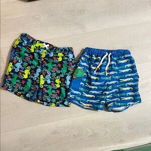 Mud Pie Blue Boys Swim Shorts with White Mesh Lining